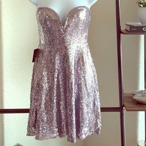 Charlotte Russe silver sequin dress